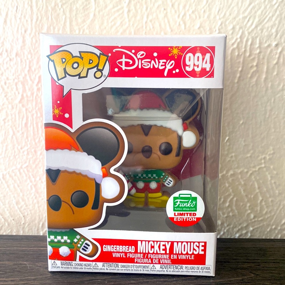 Gingerbread Mickey Mouse #994 Funko Pop! Disney, Funko Limited Edition